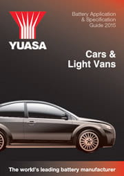 Yuasa henkilöautoakut -esite