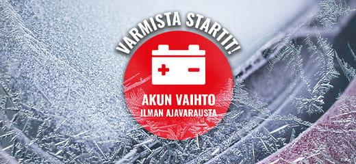 Akkupojat-Akun vaihto ilman ajanvarausta