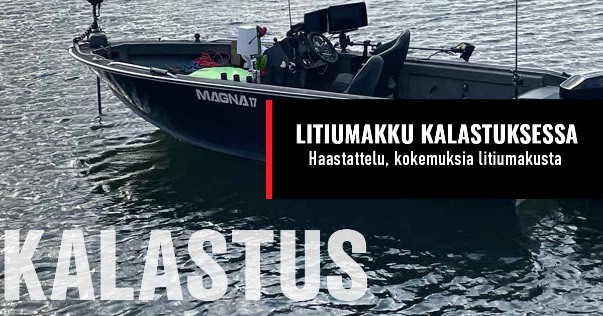 Litium akku kalastuksessa