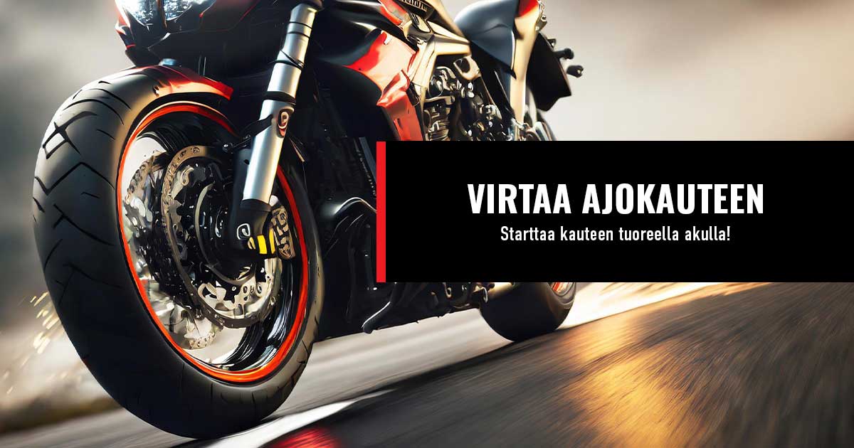 moottoripyörä akut agm, litium