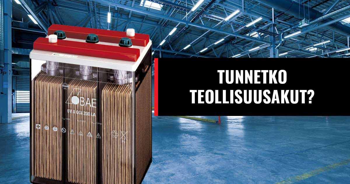Erilaiset teollisuusakut