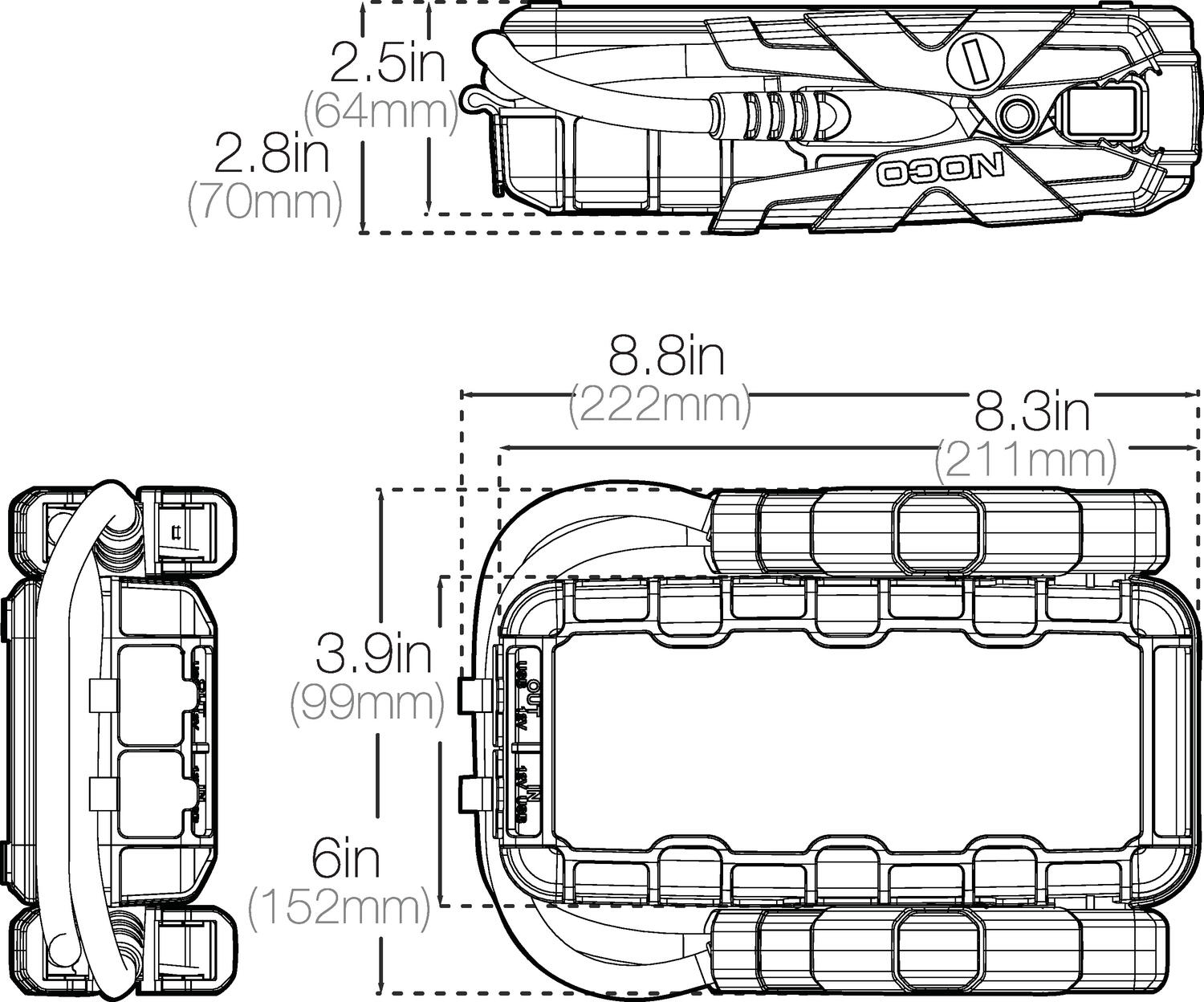 Dimensional drawings & connection diagrams