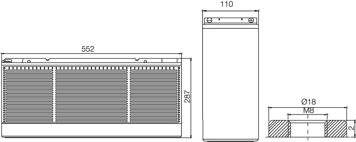 Dimensions;
RA12-150F 