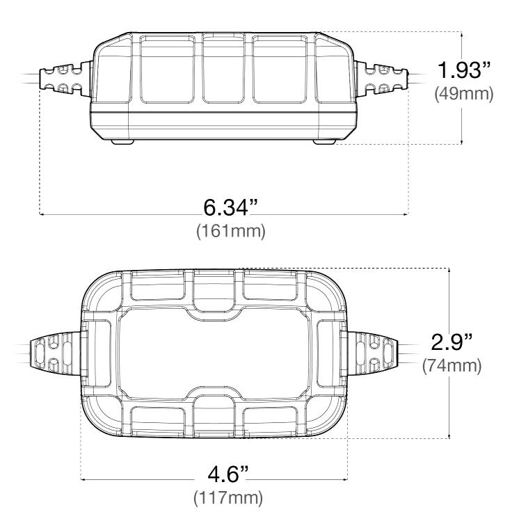 Genius 5-sarjan akkulaturi mitat