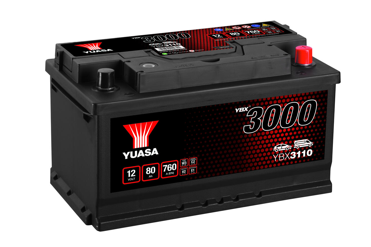 Käynnistysakku 12 V 80 Ah 760CCA