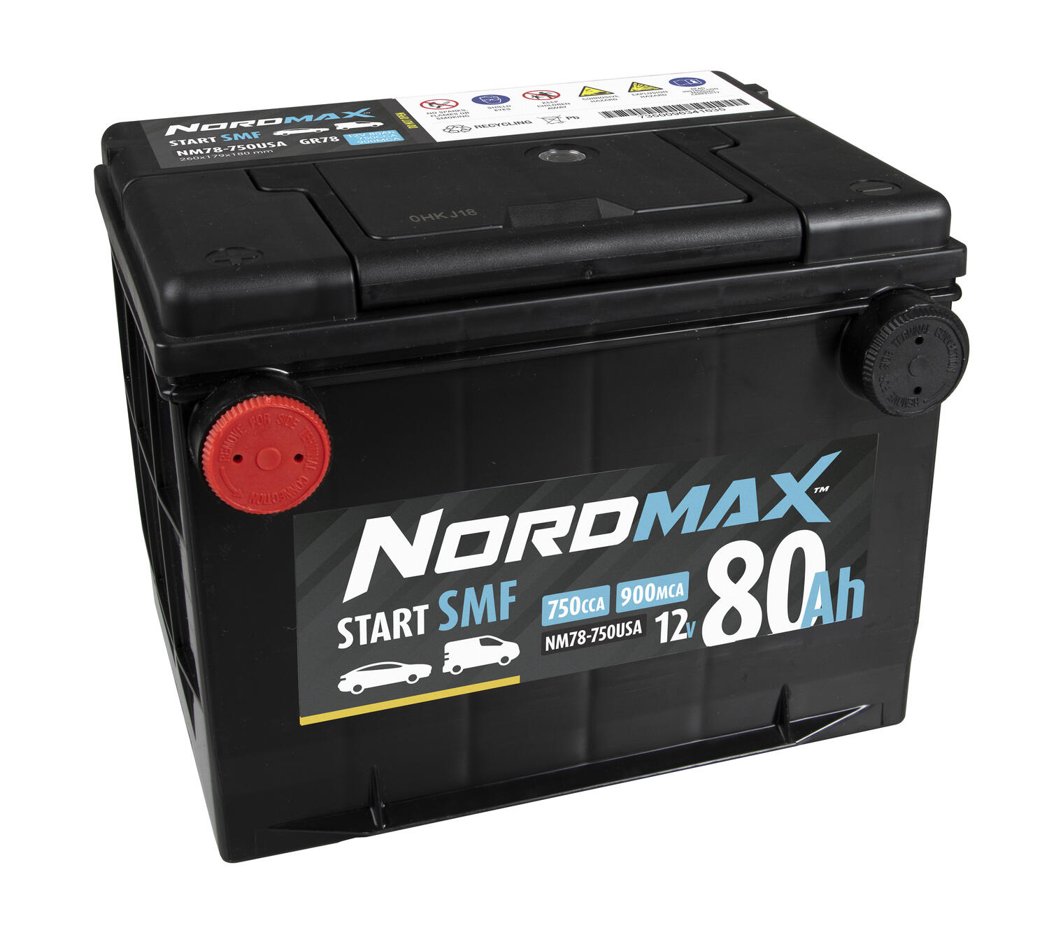 Käynnistysakku amerikkalaisiin autoihin 12 V 78 Ah