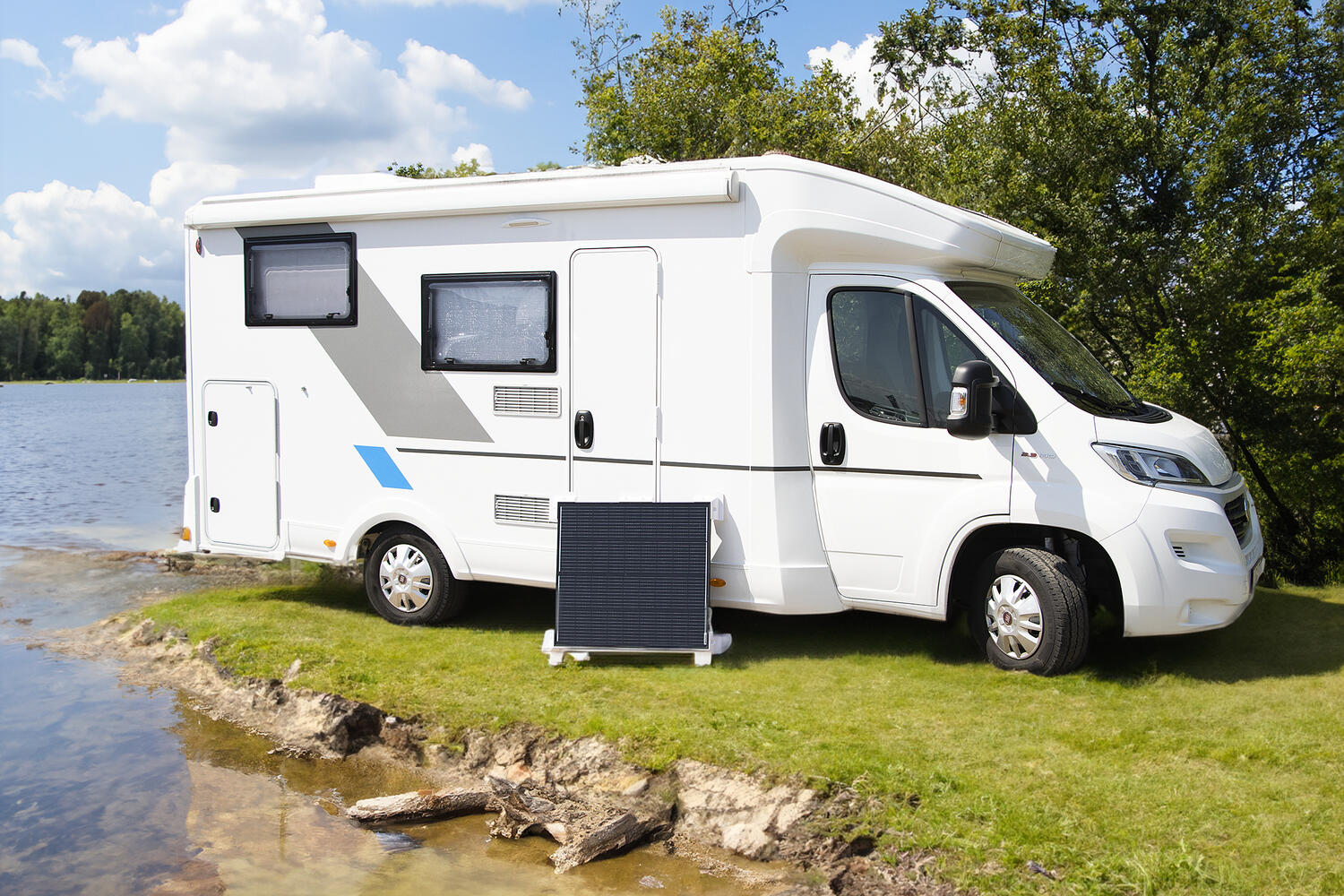 Muovinen kiinnitysteline aurinkopaneeleille