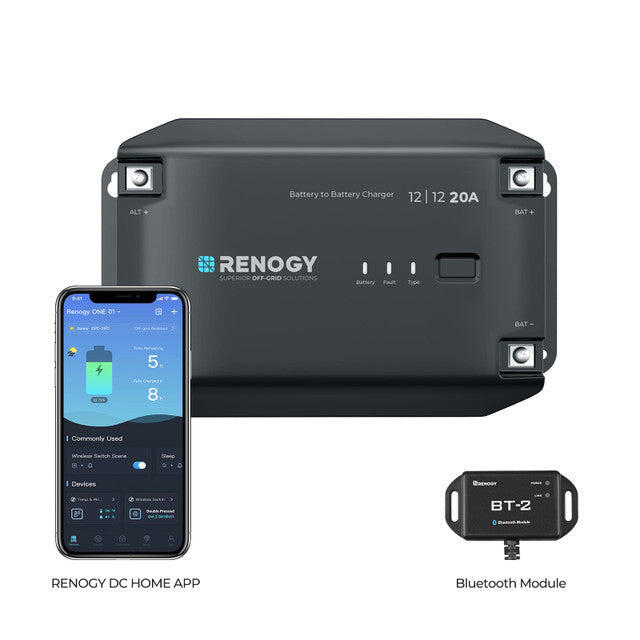 Renogy DC-DC 12V 20A, BT comp