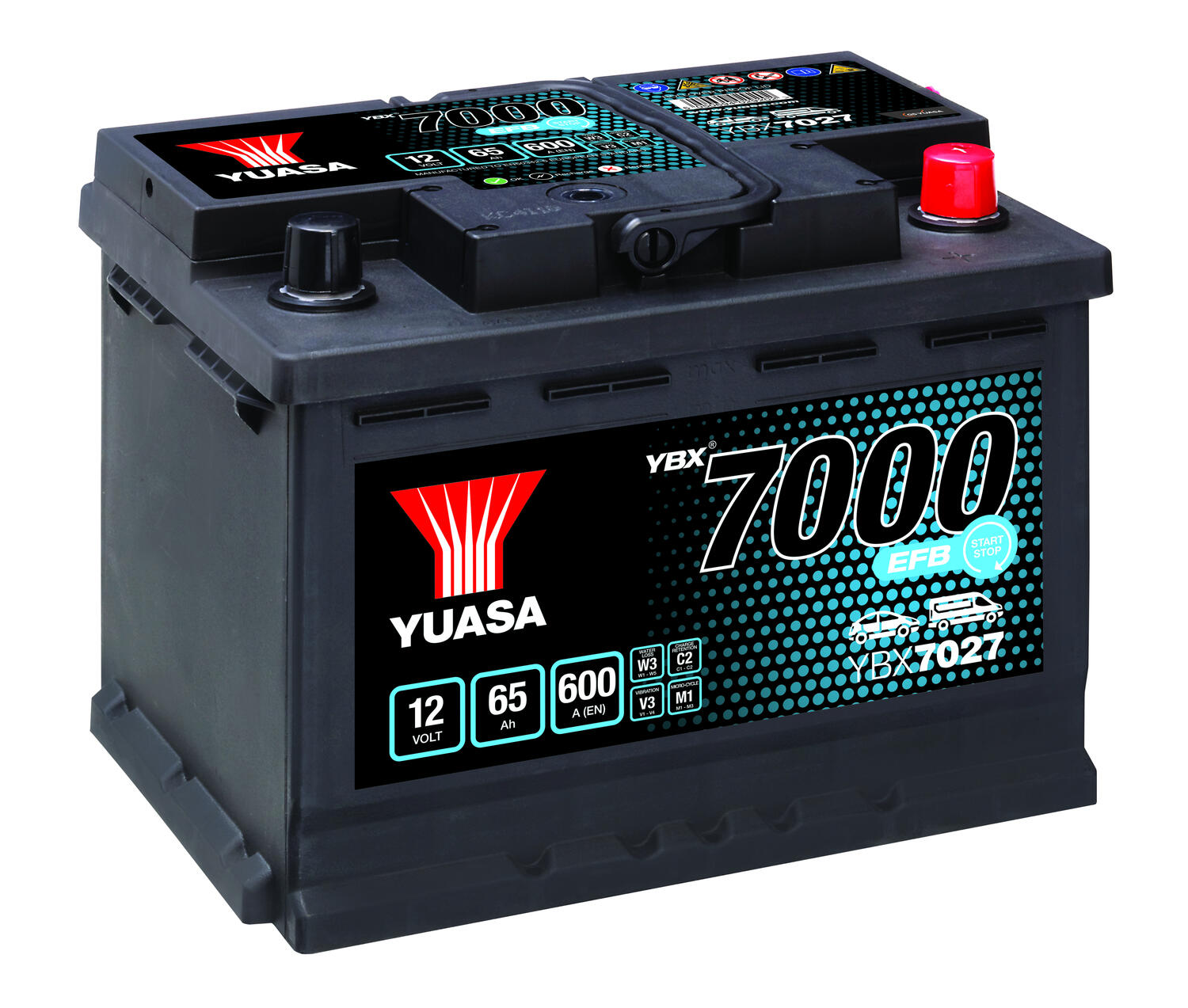 YBX7027 Käynnistysakku 12 V 65 Ah 600CCA