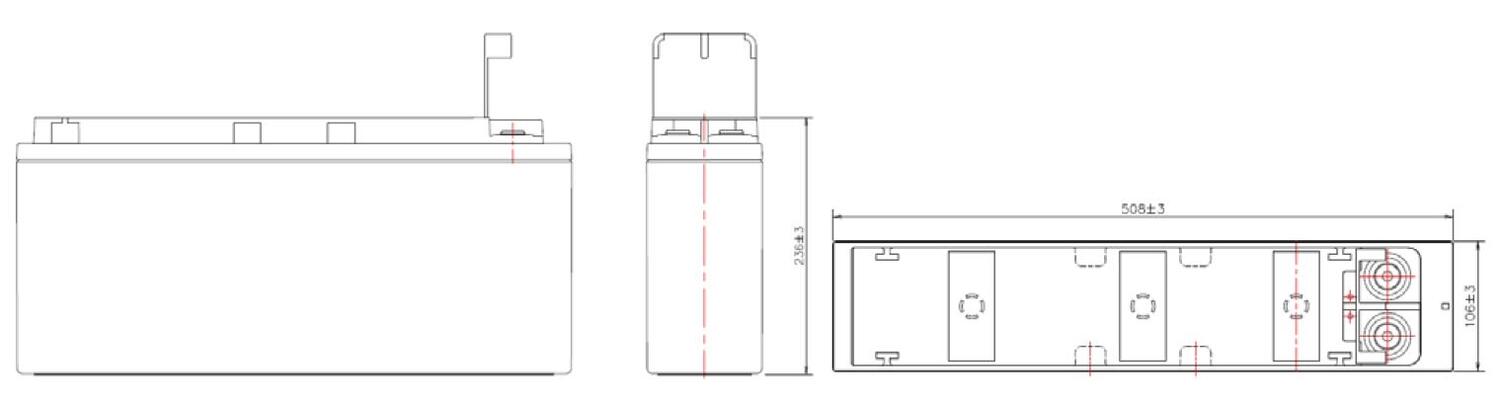 Yuasa Päätynapa-akku 12 V 100 Ah