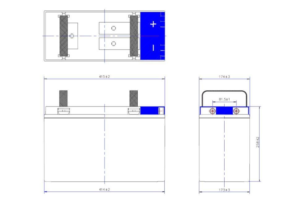 Yuasa Päätynapa-akku 12 V 155 Ah