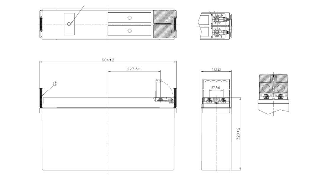 Yuasa Päätynapa-akku 12 V 190 Ah